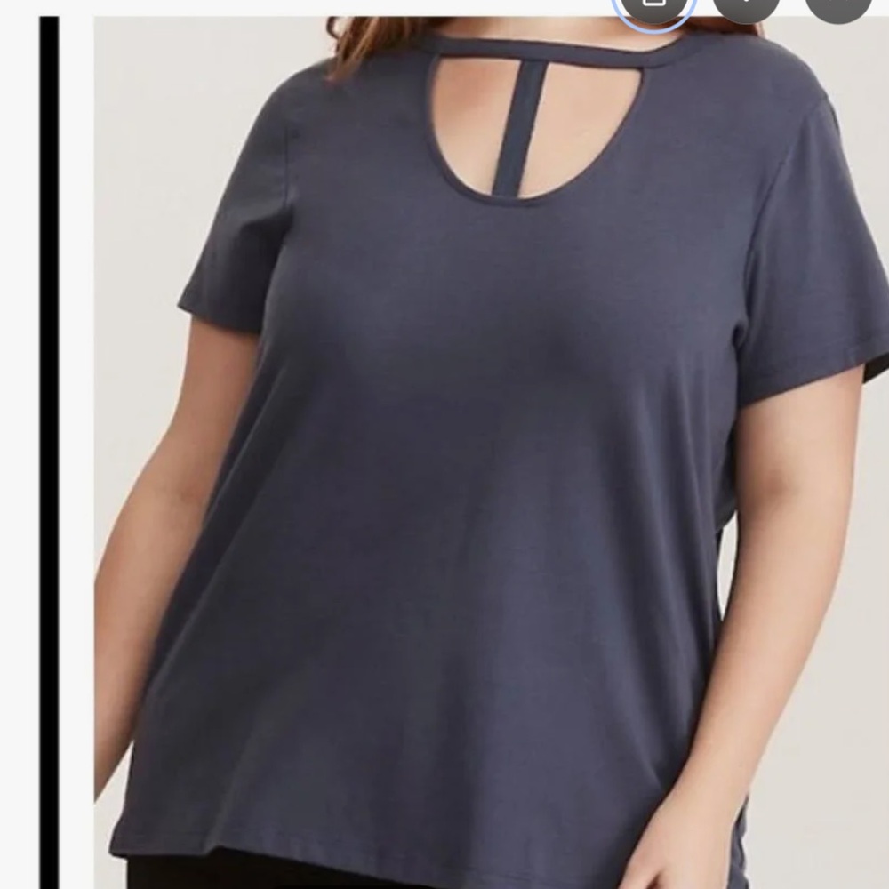 Torrid blue strappy choker tee NWT size 4